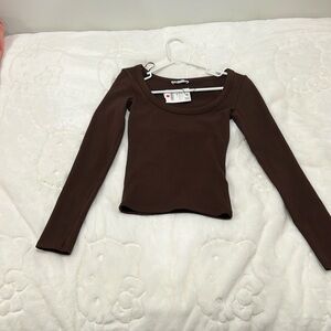 Long sleeve brown shirt unworn